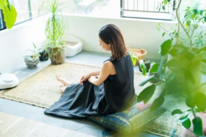 meditation around the world in a quiet home environment